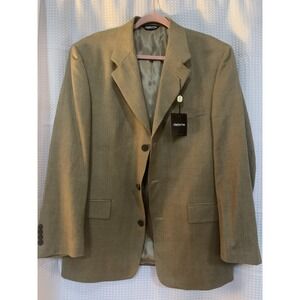 Clairborn Mens 42R‎ Brown Suit Jacket NWT Design In Fabric